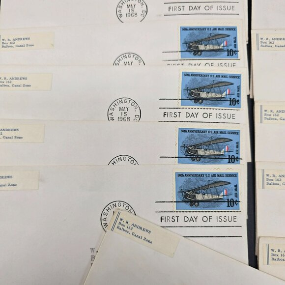1968 First Day Of Issue Envelopes 50th Anniversary U.S. Air Mail Service LI3006 - Picture 4 of 8